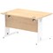 Impulse 1200mm Rectangular Desk, White Cable Managed Leg, Maple