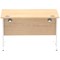 Impulse 1200mm Rectangular Desk, White Cable Managed Leg, Maple