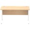 Impulse 1400mm Rectangular Desk, White Cable Managed Leg, Maple