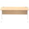 Impulse 1600mm Rectangular Desk, White Cable Managed Leg, Maple