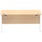 Impulse 1600mm Rectangular Desk, White Cable Managed Leg, Maple