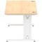 Impulse 1600mm Rectangular Desk, White Cable Managed Leg, Maple