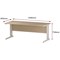 Impulse 1800mm Rectangular Desk, White Cable Managed Leg, Maple