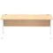 Impulse 1800mm Rectangular Desk, White Cable Managed Leg, Maple