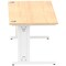 Impulse 1800mm Rectangular Desk, White Cable Managed Leg, Maple