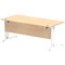 Impulse 1800mm Rectangular Desk, White Cable Managed Leg, Maple