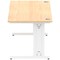 Impulse 1800mm Rectangular Desk, White Cable Managed Leg, Maple
