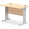 Impulse 1000mm Slim Rectangular Desk, Silver Cable Managed Leg, Maple Impulse 1000mm Slim Rectangular Desk, Silver Cable Managed Leg, Maple