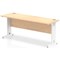 Impulse 1800mm Slim Rectangular Desk, White Cable Managed Leg, Maple Impulse 1800mm Slim Rectangular Desk, White Cable Managed Leg, Maple