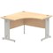 Impulse 1200mm Corner Desk, Silver Cable Managed Leg, Maple