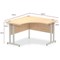 Impulse 1200mm Corner Desk, Silver Cable Managed Leg, Maple