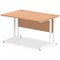 Impulse 1200mm Rectangular Desk, White Cantilever Leg, Oak Impulse 1200mm Rectangular Desk, White Cantilever Leg, Oak