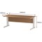 Impulse 1800mm Rectangular Desk, White Cantilever Leg, Oak