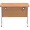 Impulse 1000mm Slim Rectangular Desk, Silver Cantilever Leg, Oak