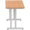 Impulse 1200mm Slim Rectangular Desk, Silver Cantilever Leg, Oak Impulse 1200mm Slim Rectangular Desk, Silver Cantilever Leg, Oak