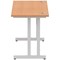 Impulse 1200mm Slim Rectangular Desk, Silver Cantilever Leg, Oak Impulse 1200mm Slim Rectangular Desk, Silver Cantilever Leg, Oak