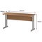Impulse 1600mm Slim Rectangular Desk, Silver Cantilever Leg, Oak Impulse 1600mm Slim Rectangular Desk, Silver Cantilever Leg, Oak