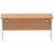 Impulse 1600mm Slim Rectangular Desk, Silver Cantilever Leg, Oak
