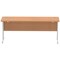 Impulse 1800mm Slim Rectangular Desk, Silver Cantilever Leg, Oak