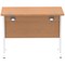 Impulse 1000mm Slim Rectangular Desk, White Cantilever Leg, Oak
