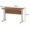 Impulse 1200mm Slim Rectangular Desk, White Cantilever Leg, Oak Impulse 1200mm Slim Rectangular Desk, White Cantilever Leg, Oak