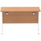 Impulse 1200mm Slim Rectangular Desk, White Cantilever Leg, Oak