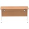 Impulse 1400mm Slim Rectangular Desk, White Cantilever Leg, Oak