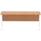 Impulse 1800mm Slim Rectangular Desk, White Cantilever Leg, Oak
