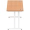 Impulse 1800mm Slim Rectangular Desk, White Cantilever Leg, Oak