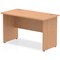Impulse 1200mm Slim Rectangular Desk, Panel End Leg, Oak