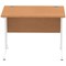 Impulse 1000mm Rectangular Desk, White Cable Managed Leg, Oak