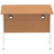 Impulse 1000mm Rectangular Desk, White Cable Managed Leg, Oak