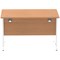 Impulse 1200mm Rectangular Desk, White Cable Managed Leg, Oak