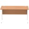 Impulse 1400mm Rectangular Desk, White Cable Managed Leg, Oak