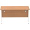 Impulse 1400mm Rectangular Desk, White Cable Managed Leg, Oak