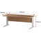Impulse 1800mm Rectangular Desk, White Cable Managed Leg, Oak