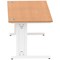Impulse 1800mm Rectangular Desk, White Cable Managed Leg, Oak