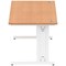 Impulse 1800mm Rectangular Desk, White Cable Managed Leg, Oak