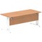 Impulse 1800mm Rectangular Desk, White Cable Managed Leg, Oak