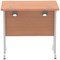 Impulse 800mm Slim Rectangular Desk, Silver Cantilever Leg, Beech