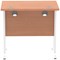 Impulse 800mm Slim Rectangular Desk, White Cantilever Leg, Beech