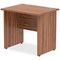 Impulse 800mm Slim Rectangular Desk, Panel End Leg, Walnut