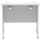 Impulse 800mm Slim Rectangular Desk, Silver Cantilever Leg, White