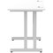 Impulse 800mm Slim Rectangular Desk, Silver Cantilever Leg, White