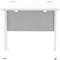 Impulse 800mm Slim Rectangular Desk, White Cantilever Leg, White