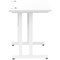 Impulse 800mm Slim Rectangular Desk, White Cantilever Leg, White