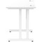 Impulse 800mm Slim Rectangular Desk, White Cantilever Leg, White
