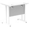 Impulse 800mm Slim Rectangular Desk, White Cantilever Leg, White