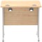 Impulse 800mm Slim Rectangular Desk, Silver Cantilever Leg, Maple