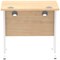 Impulse 800mm Slim Rectangular Desk, White Cantilever Leg, Maple